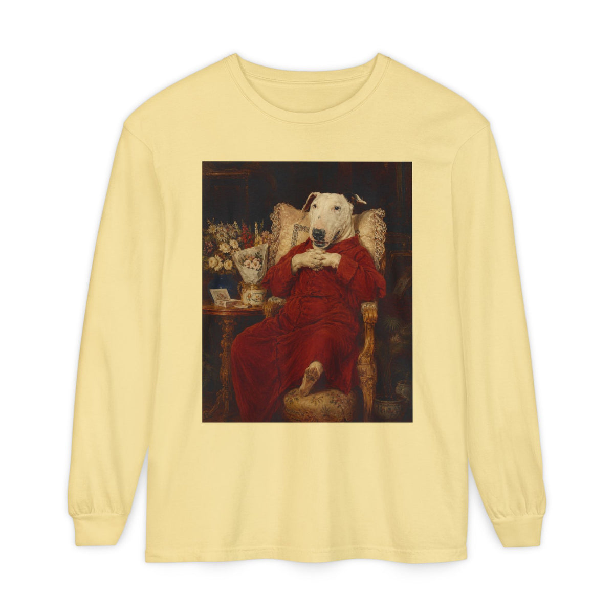 Bull Terrier A Happy Birthday — after Antonio Casanova y Estorach, c.1890 | Long Sleeve