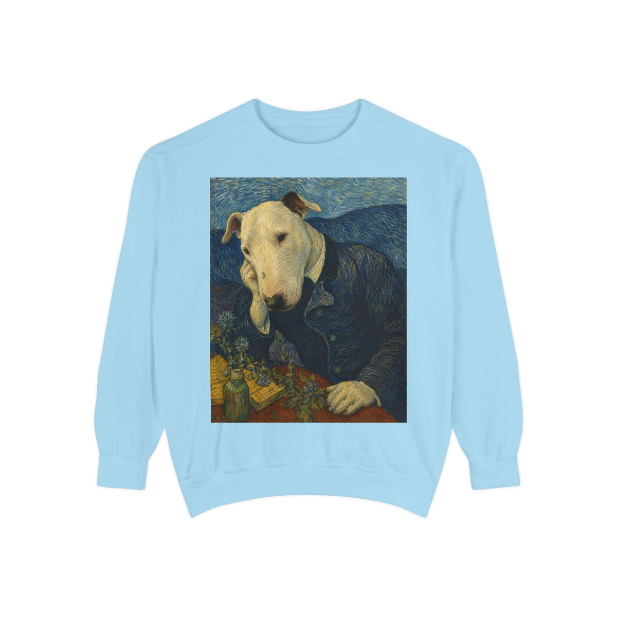 Bull Terrier Portrait of Doctor Gachet — after Vincent van Gogh, 1890 | Crewneck