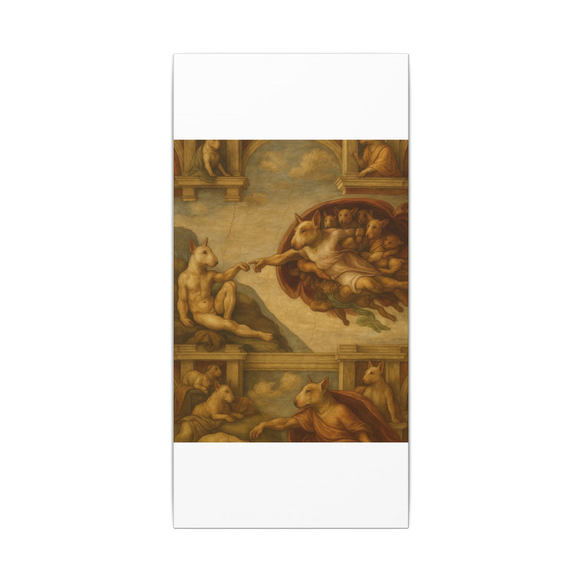 Bull Terrier The Creation of Adam — after Michelangelo, 1512 | Canvas