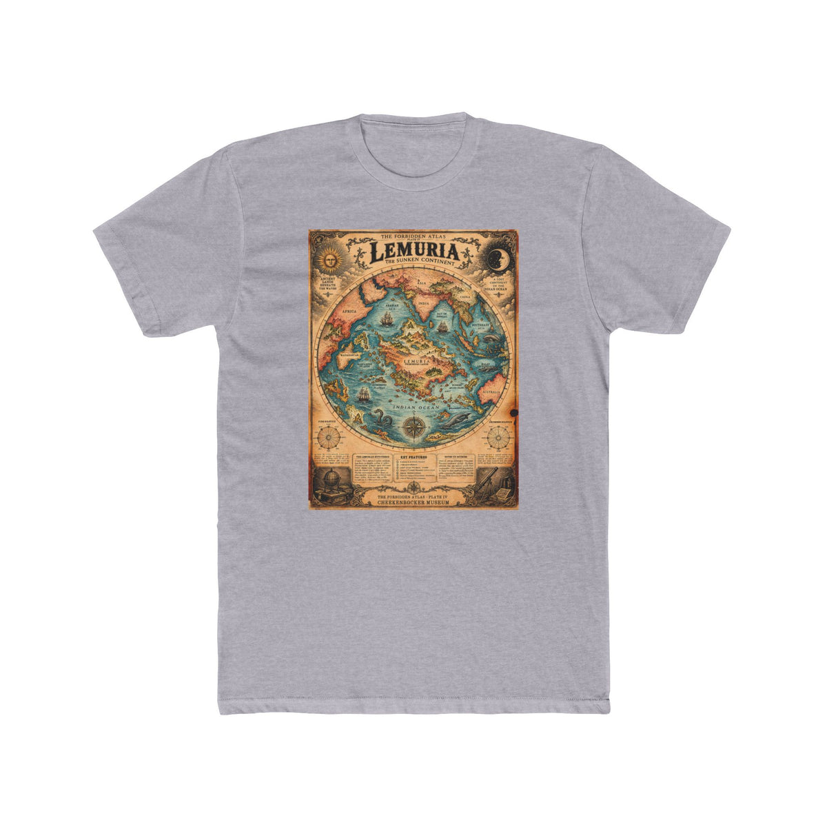Lemuria, The Forbidden Atlas Plate IV | Unisex Cotton Crew Tee