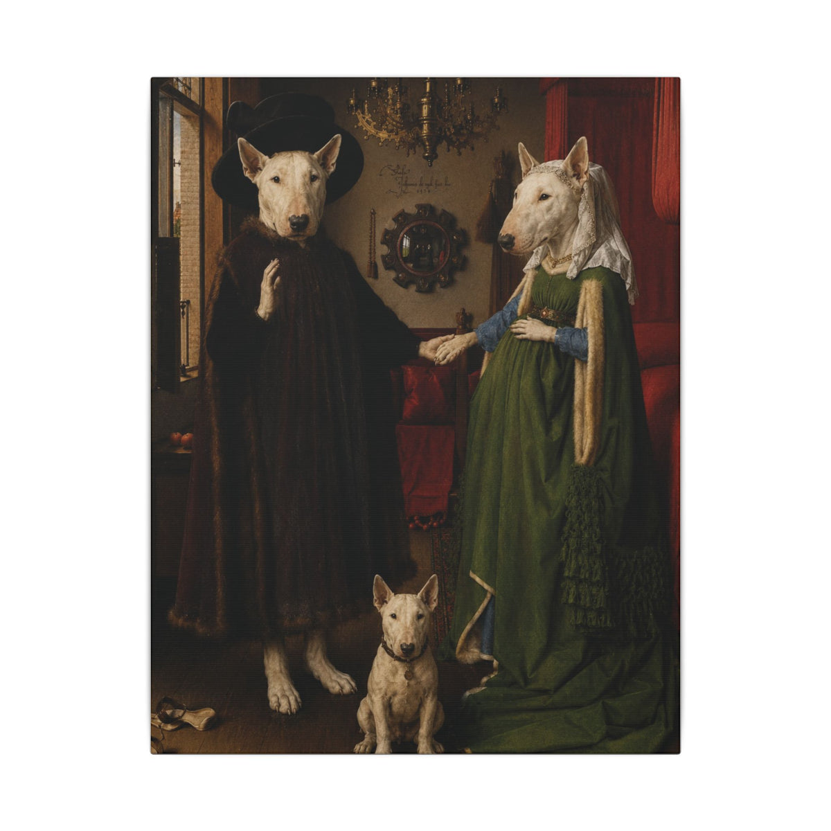 Bull Terrier The Arnolfini Portrait — after Jan van Eyck, 1434 | Canvas