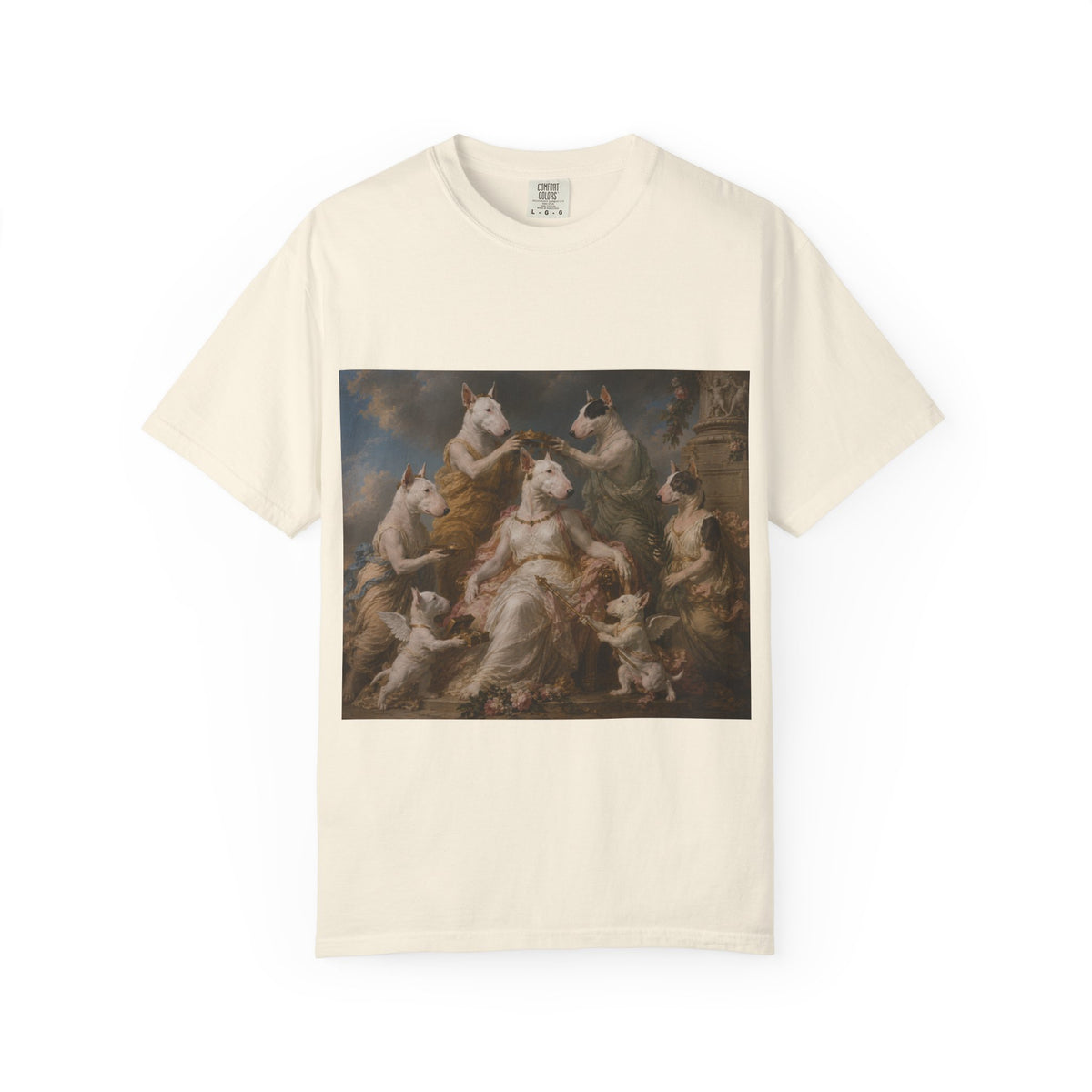 Bull Terrier Themire Crowned by the Graces — after the Sevres Manufactory, 1777 | Garment-Dyed Tee