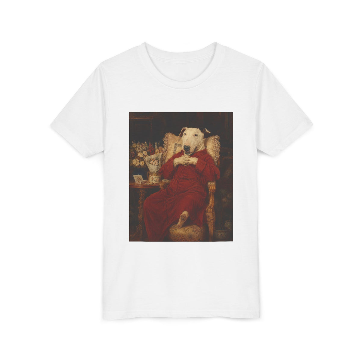 Bull Terrier A Happy Birthday — after Antonio Casanova y Estorach, c.1890 | Youth Tee