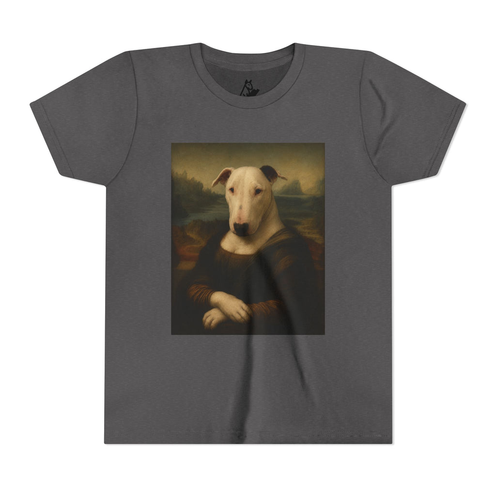 Bull Terrier Mona Lisa — after Leonardo da Vinci, c.1503 | Youth Tee