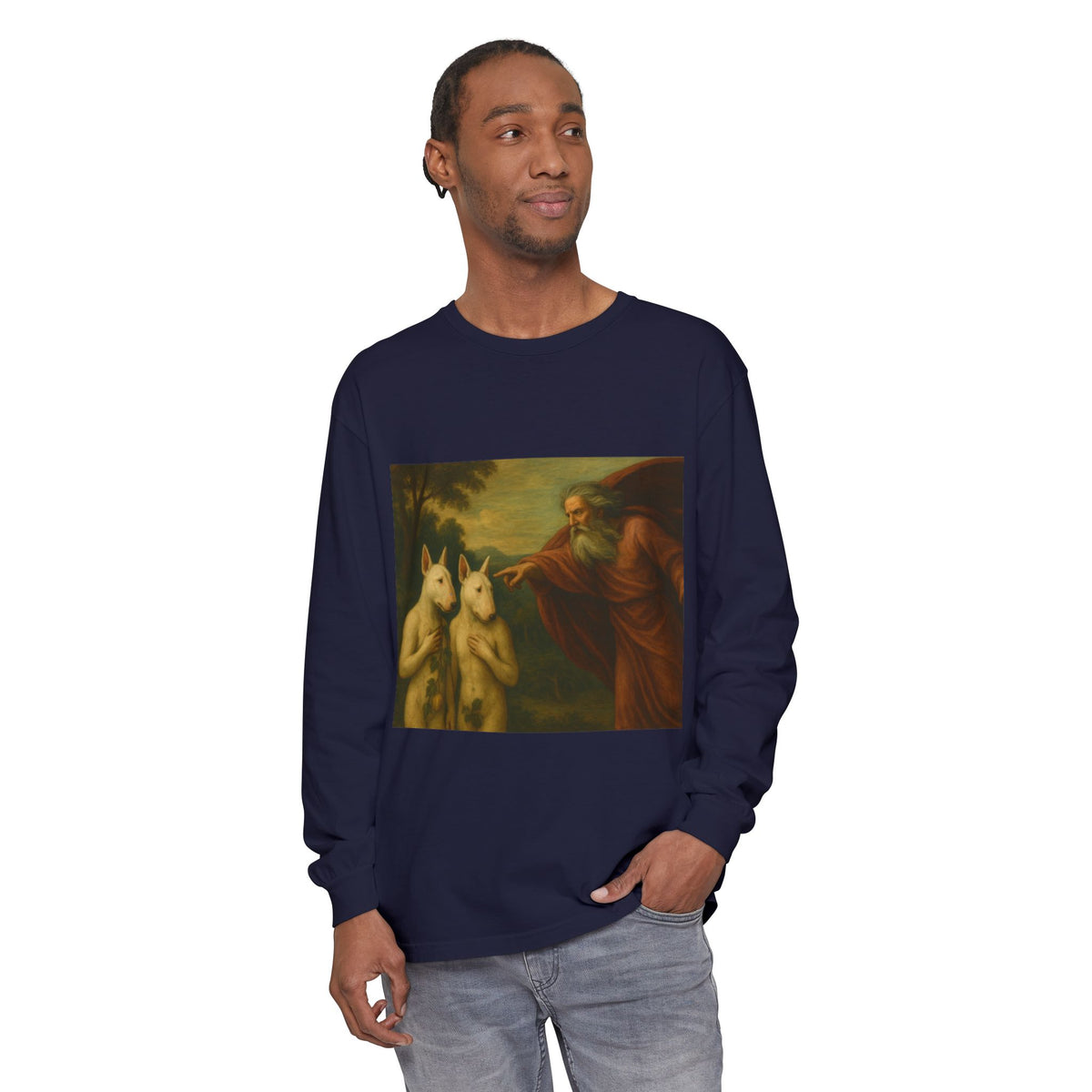 Bull Terrier The Rebuke of Adam and Eve — after Domenichino, 1626 | Long Sleeve