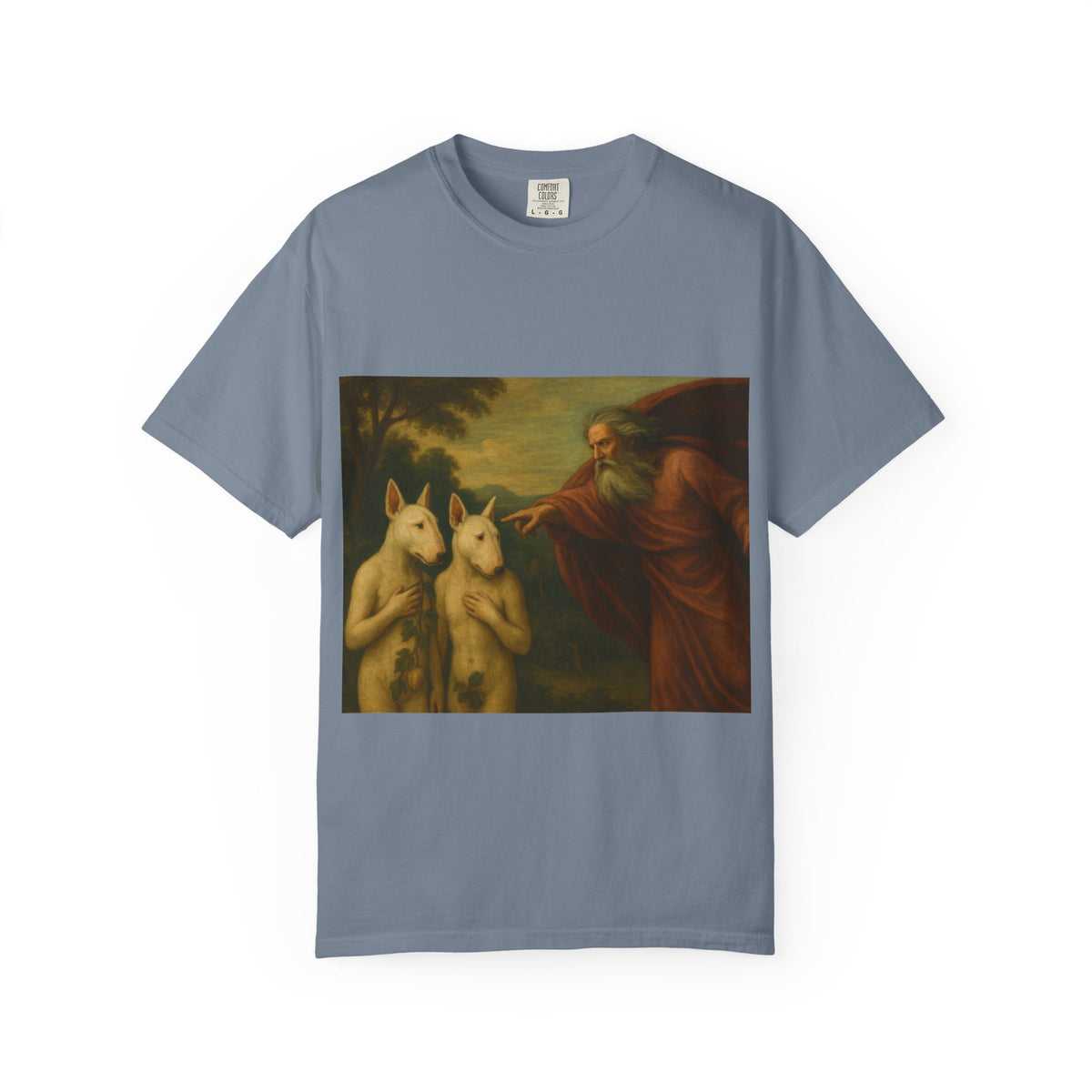 Bull Terrier The Rebuke of Adam and Eve — after Domenichino, 1626 | Garment-Dyed Tee