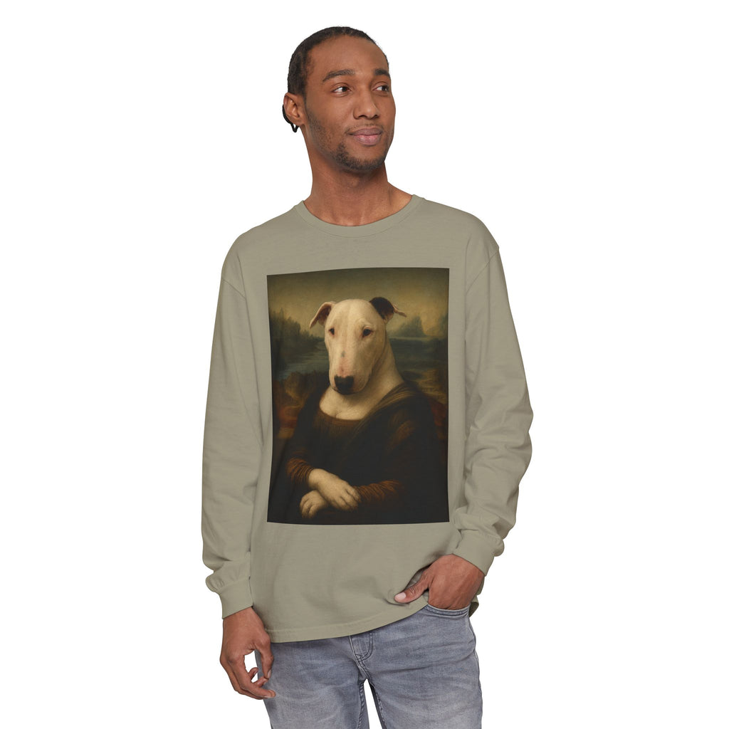 Bull Terrier Mona Lisa — after Leonardo da Vinci, c.1503 | Long Sleeve
