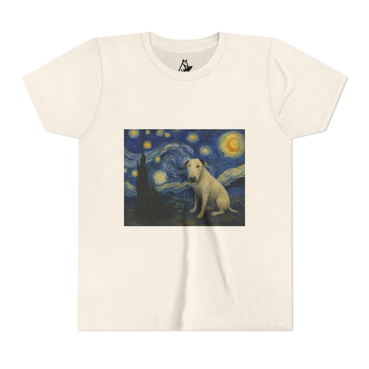 Bull Terrier The Starry Night — after Vincent van Gogh, 1889 | Youth Tee