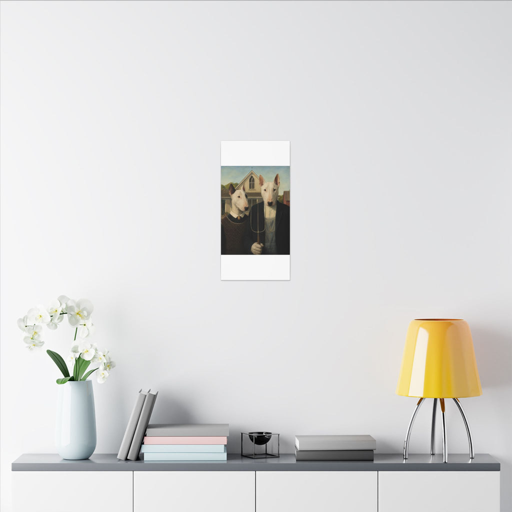 Bull Terrier American Gothic — after Grant Wood, 1930 | Canvas