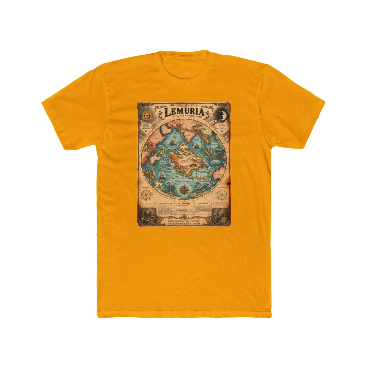 Lemuria, The Forbidden Atlas Plate IV | Unisex Cotton Crew Tee