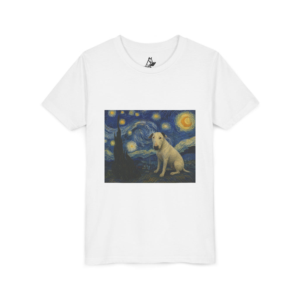 Bull Terrier The Starry Night — after Vincent van Gogh, 1889 | Youth Tee