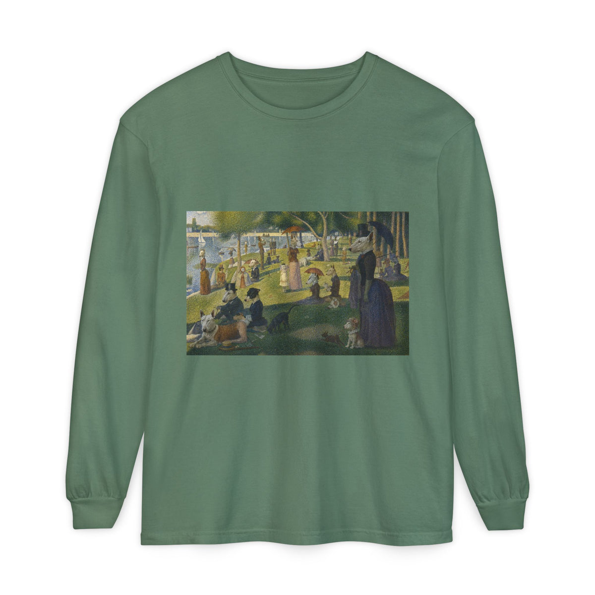 Bull Terrier A Sunday Afternoon on La Grande Jatte — after Georges Seurat, 1886 | Long Sleeve