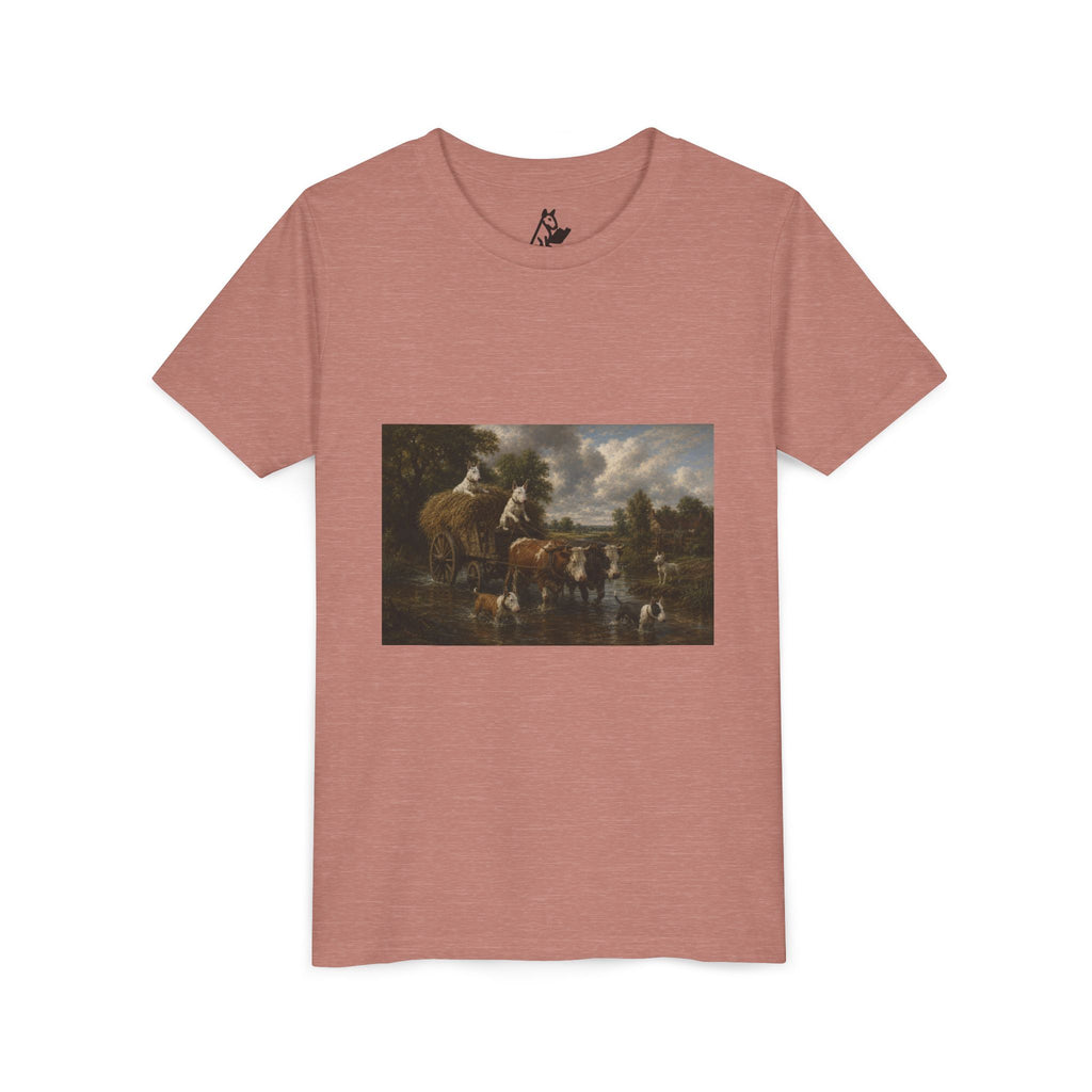 Bull Terrier The Hay Wain — after John Constable, 1821 | Youth Tee