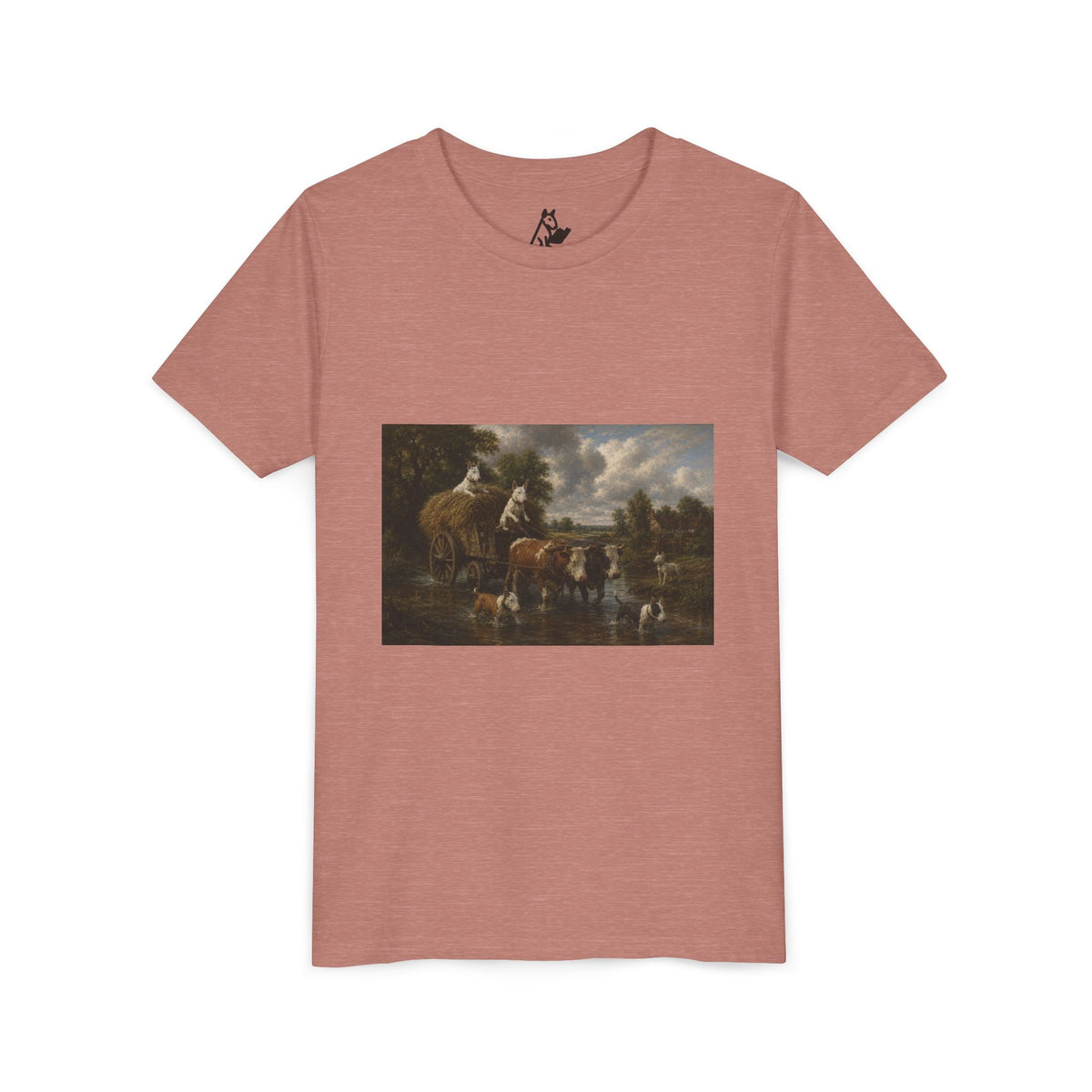 Bull Terrier The Hay Wain — after John Constable, 1821 | Youth Tee