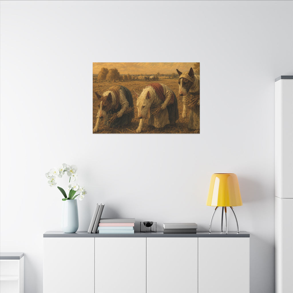 Bull Terrier The Gleaners — after Jean-Francois Millet, 1857 | Canvas