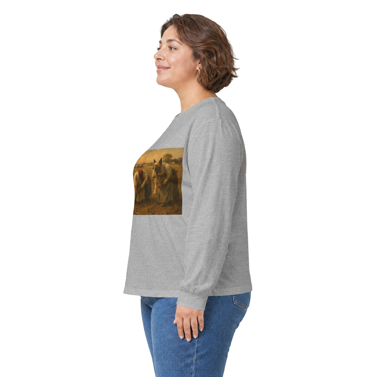 Bull Terrier The Gleaners — after Jean-Francois Millet, 1857 | Long Sleeve