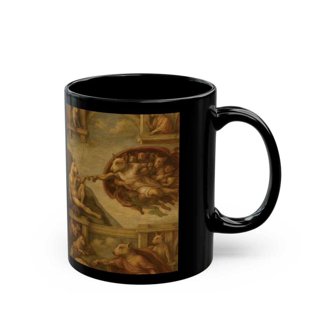 Bull Terrier The Creation Of Adam — after Michelangelo, 1512 | Mug (11oz, 15oz)