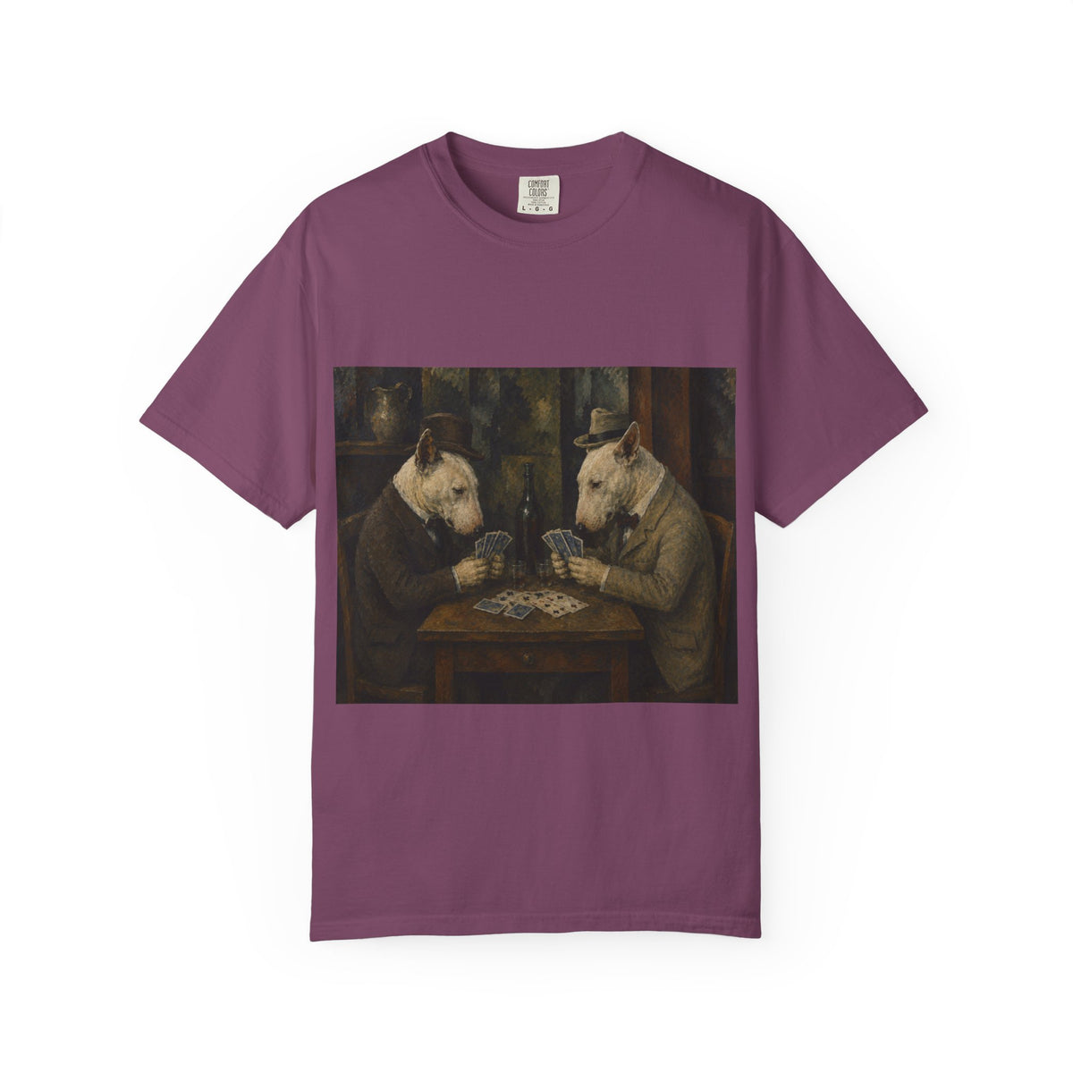 Bull Terrier The Card Players — after Paul Cezanne, c.1895 | Garment-Dyed Tee