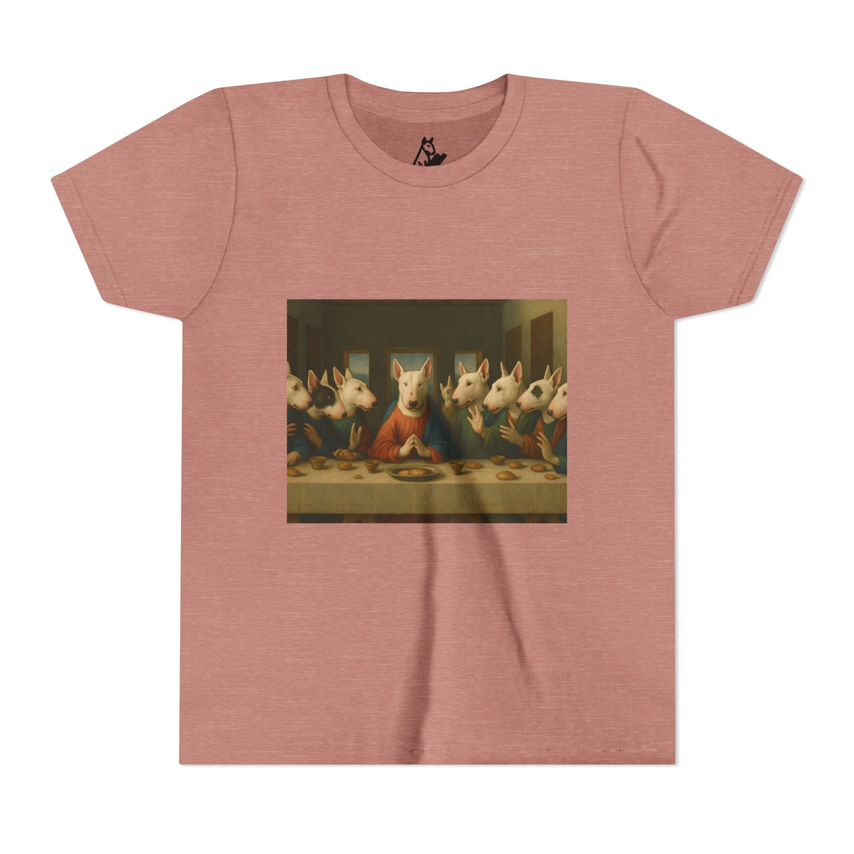 Bull Terrier The Last Supper — after Leonardo da Vinci, 1498 | Youth Tee