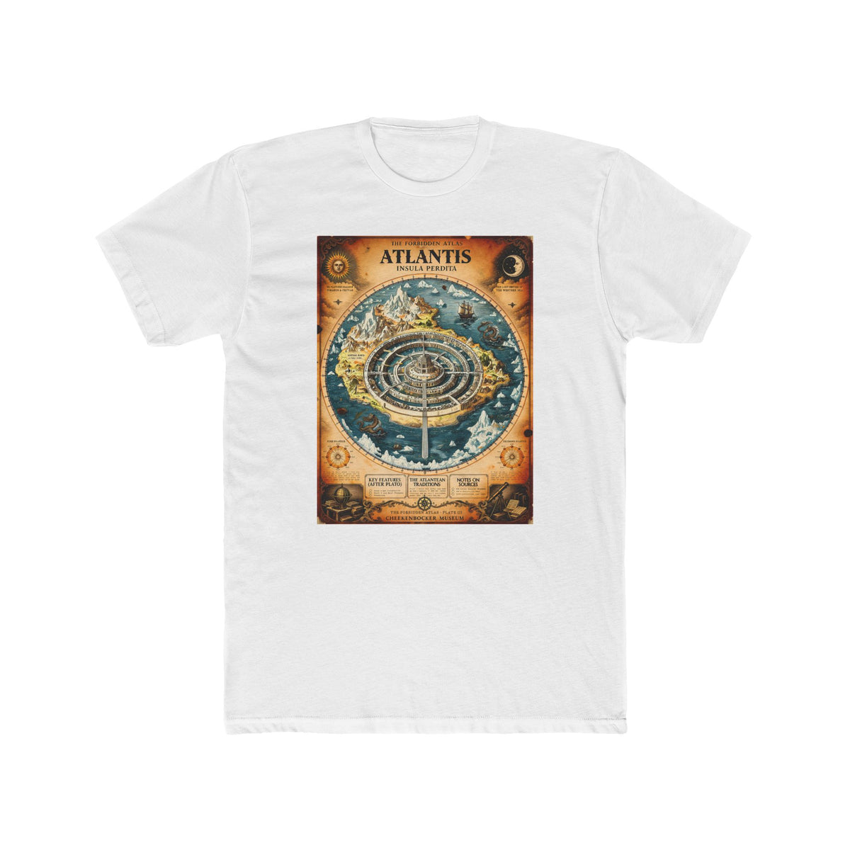 Atlantis, The Forbidden Atlas Plate III | Unisex Cotton Crew Tee