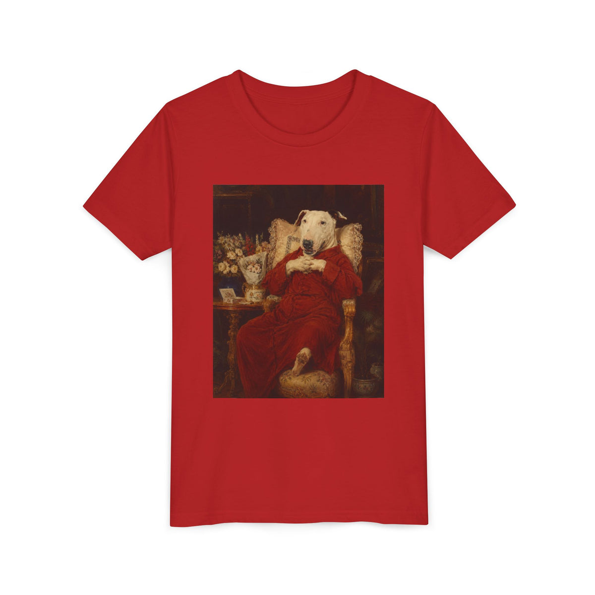 Bull Terrier A Happy Birthday — after Antonio Casanova y Estorach, c.1890 | Youth Tee