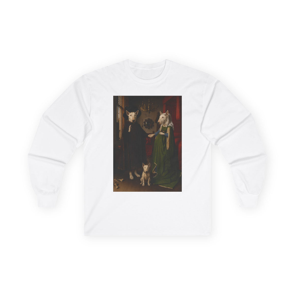 Bull Terrier The Arnolfini Portrait — after Jan van Eyck, 1434 | Long Sleeve