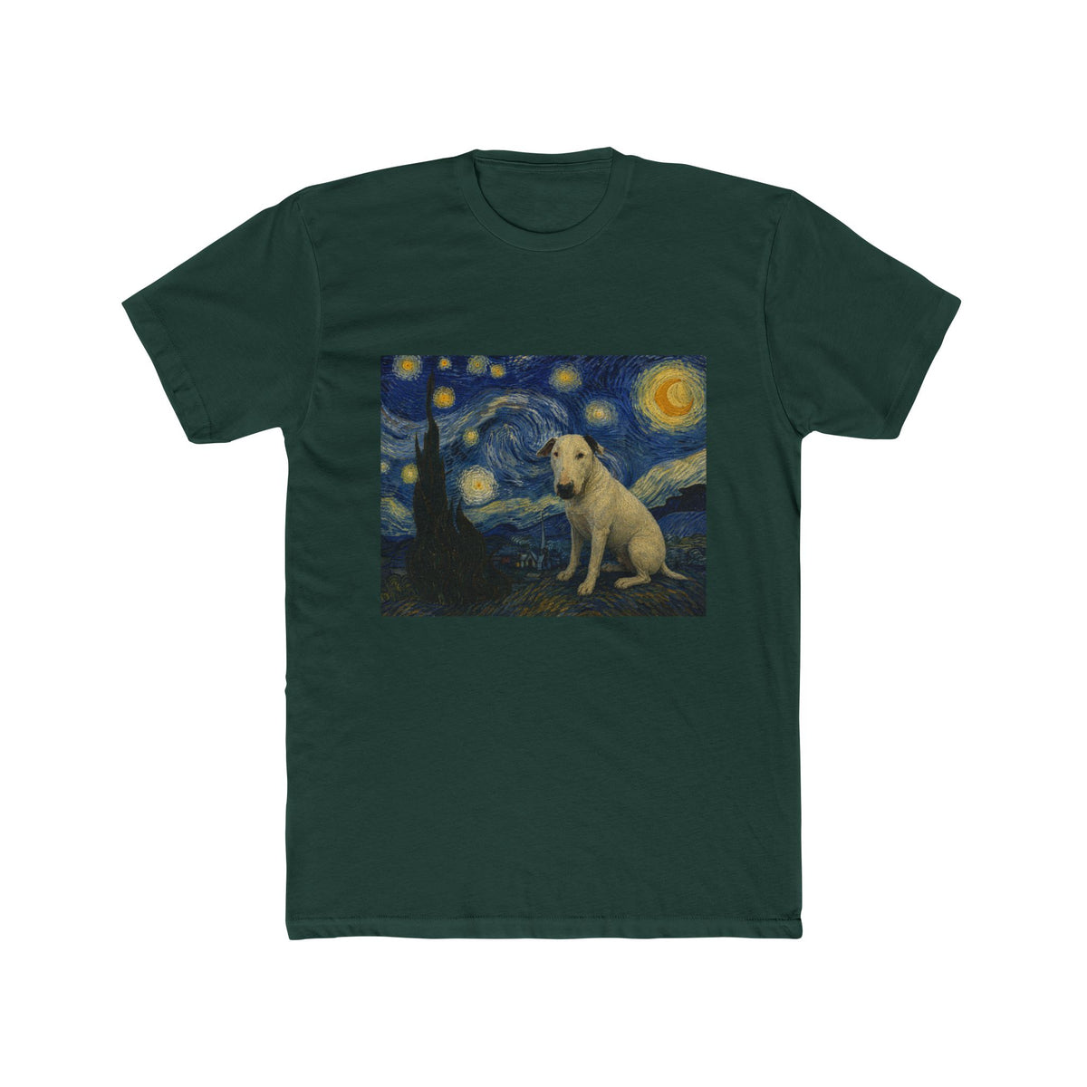 Bull Terrier Starry Night — after Vincent van Gogh, 1889 | Tee