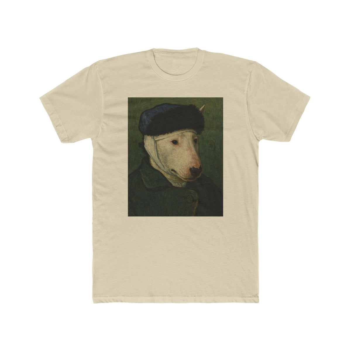Bull Terrier Self Portrait Bandaged Ear — after Vincent van Gogh, 1889 | Tee