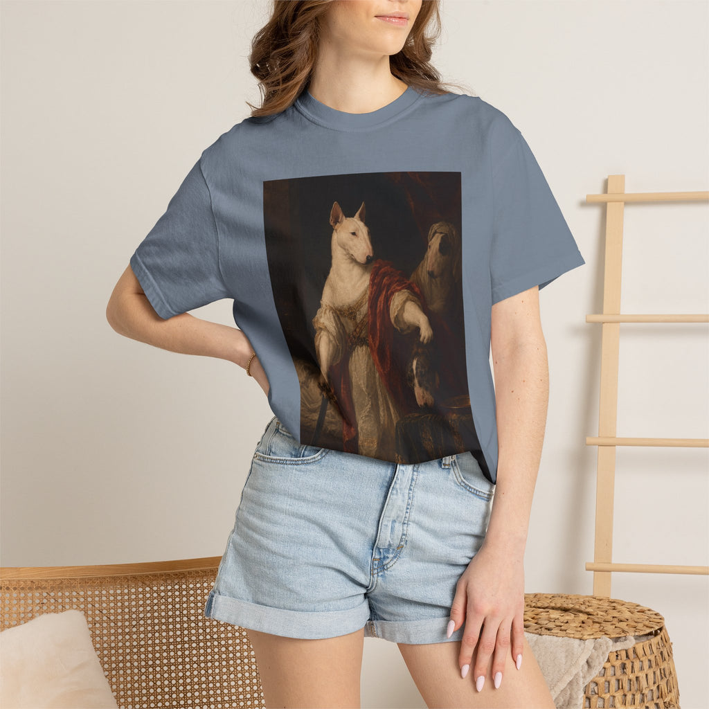 Bull Terrier Judith with the Head of Holofernes — after David Teniers the Younger, 1650s | Garment-Dyed Tee