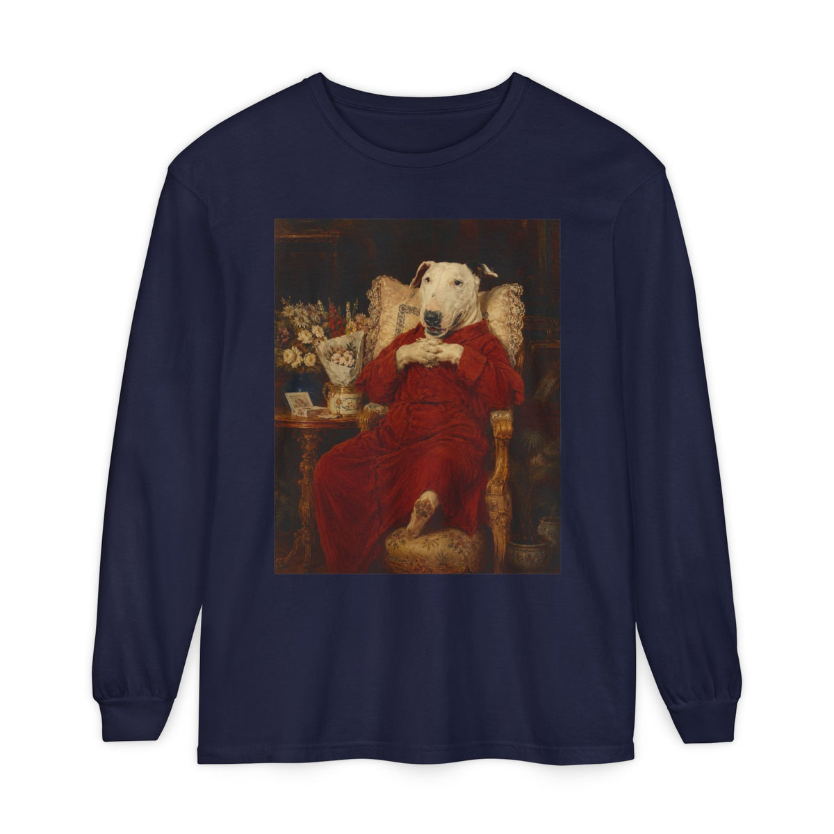 Bull Terrier A Happy Birthday — after Antonio Casanova y Estorach, c.1890 | Long Sleeve