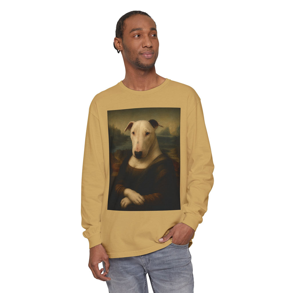 Bull Terrier Mona Lisa — after Leonardo da Vinci, c.1503 | Long Sleeve