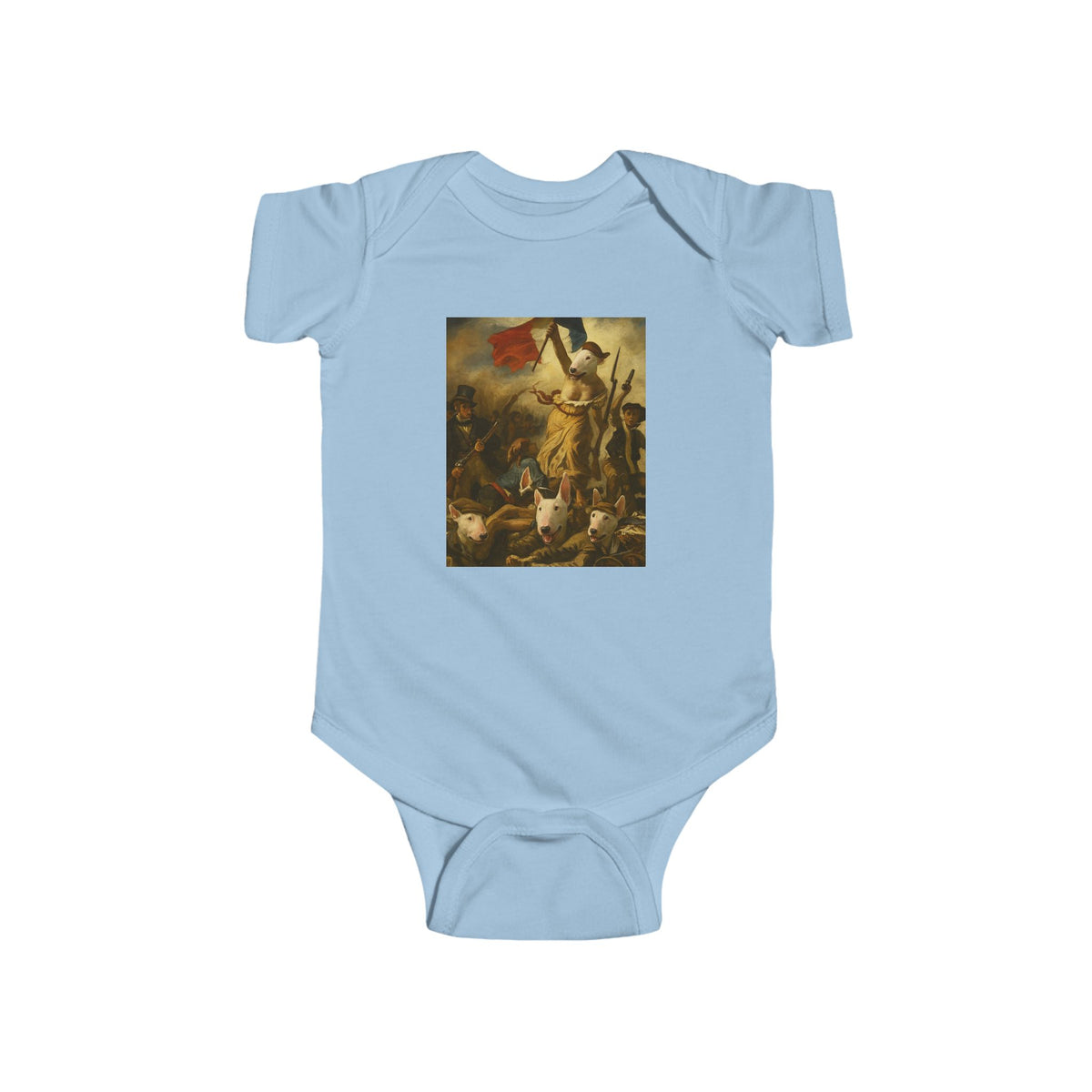 Bull Terrier Liberty Leading the People — after Eugene Delacroix, 1830 | Bodysuit