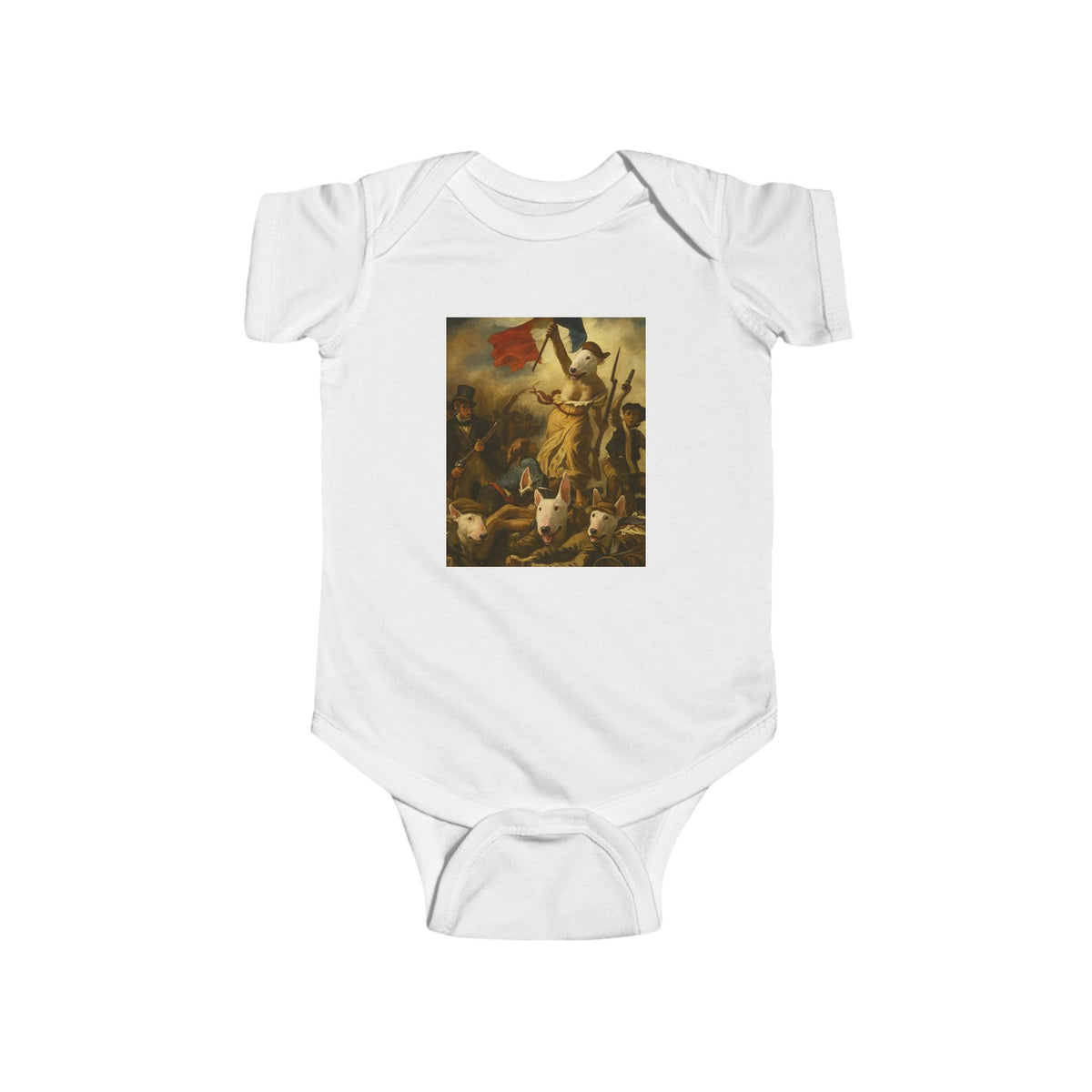 Bull Terrier Liberty Leading the People — after Eugene Delacroix, 1830 | Bodysuit
