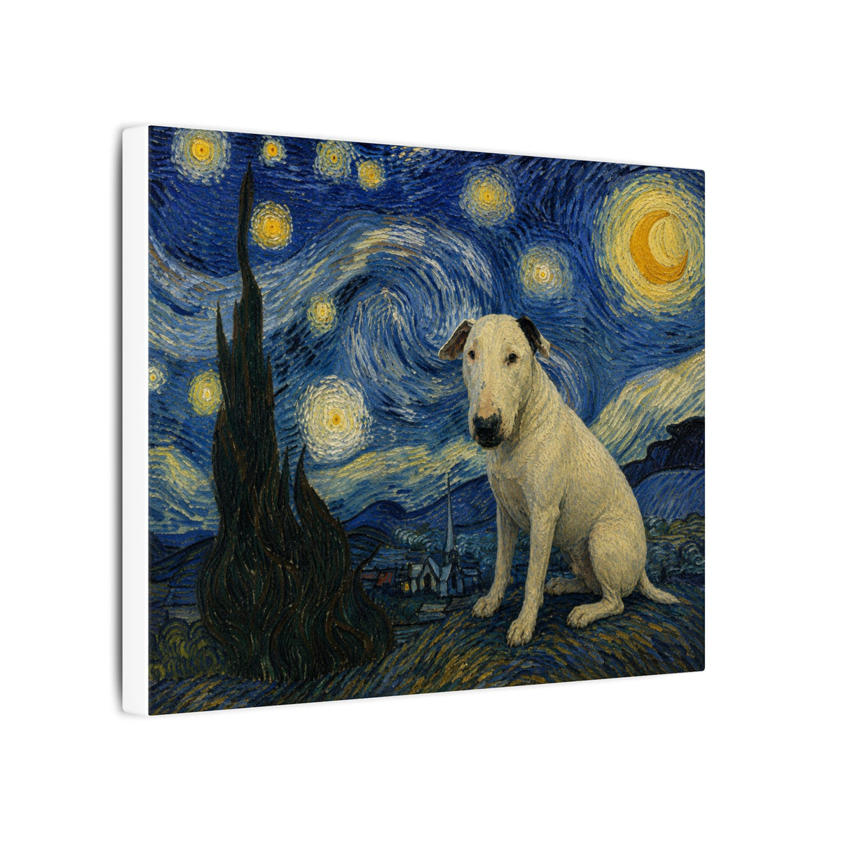 Bull Terrier The Starry Night — after Vincent van Gogh, 1889 | Canvas