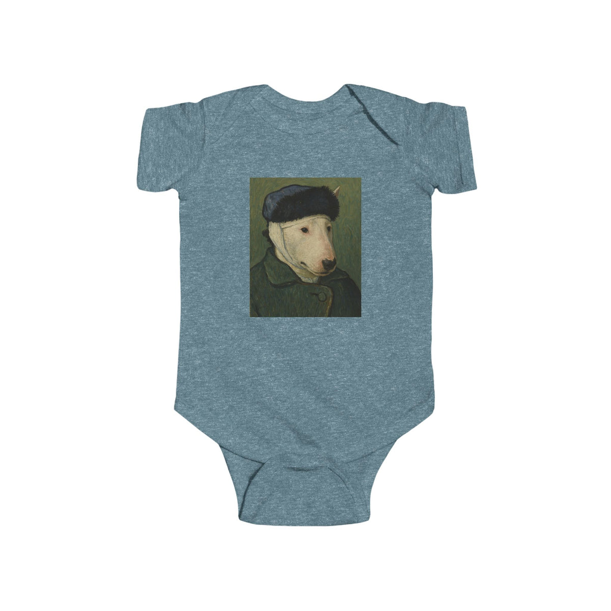 Bull Terrier Self-Portrait with Bandaged Ear — after Vincent van Gogh, 1889 | Bodysuit