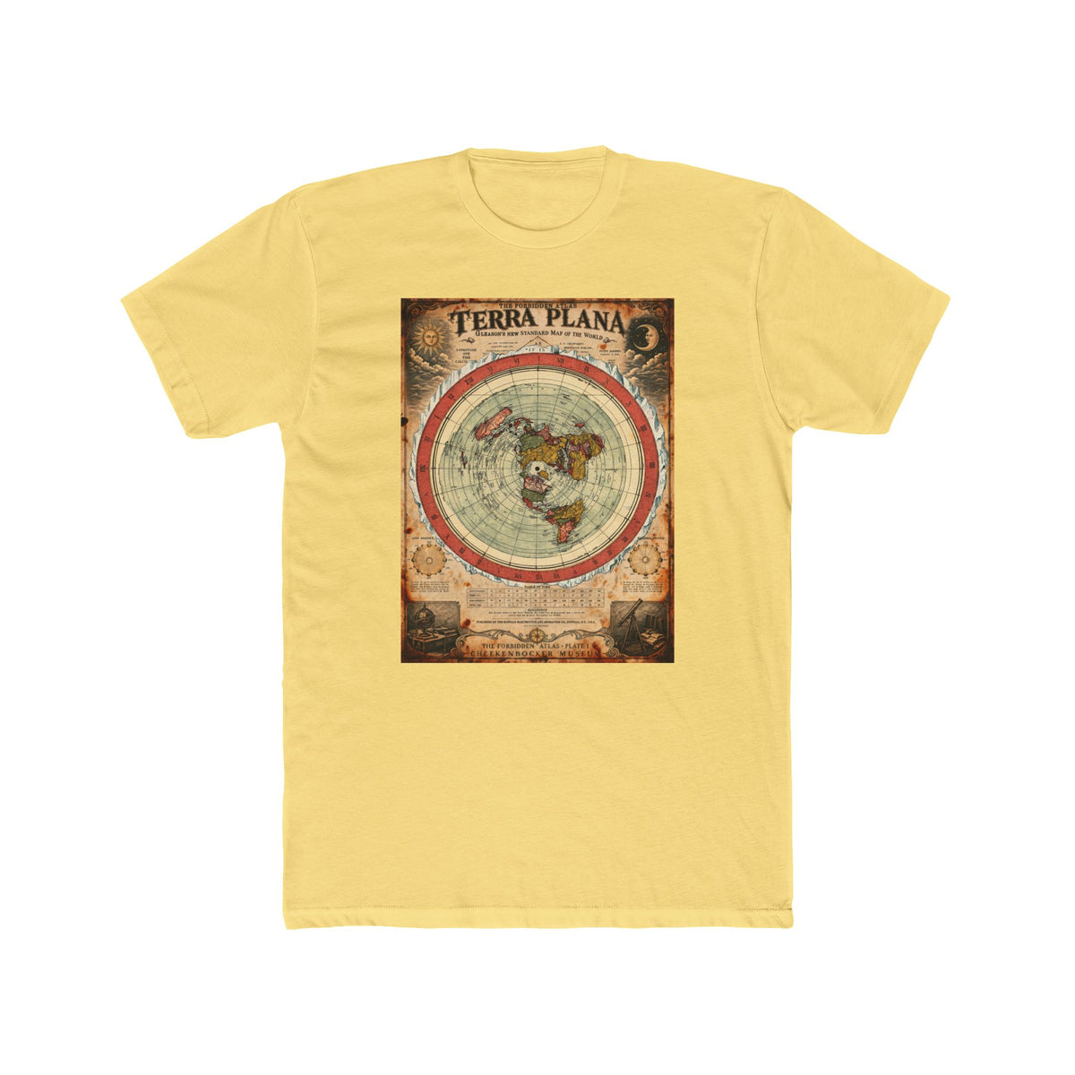 Terra Plana, The Forbidden Atlas Plate I | Unisex Cotton Crew Tee