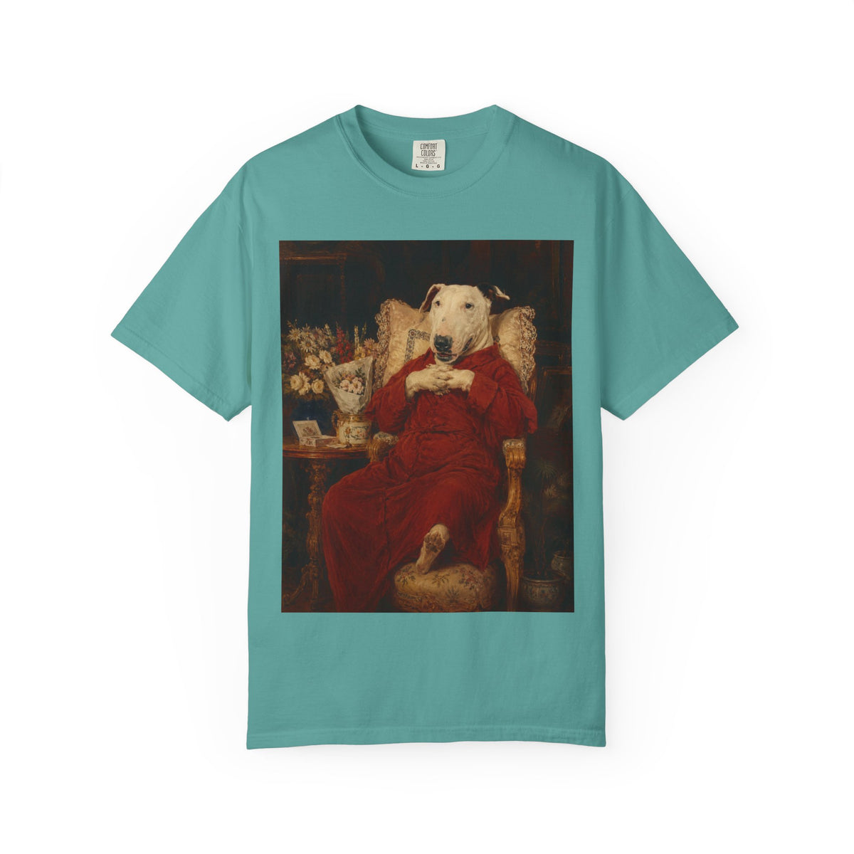 Bull Terrier A Happy Birthday — after Antonio Casanova y Estorach, c.1890 | Garment-Dyed Tee