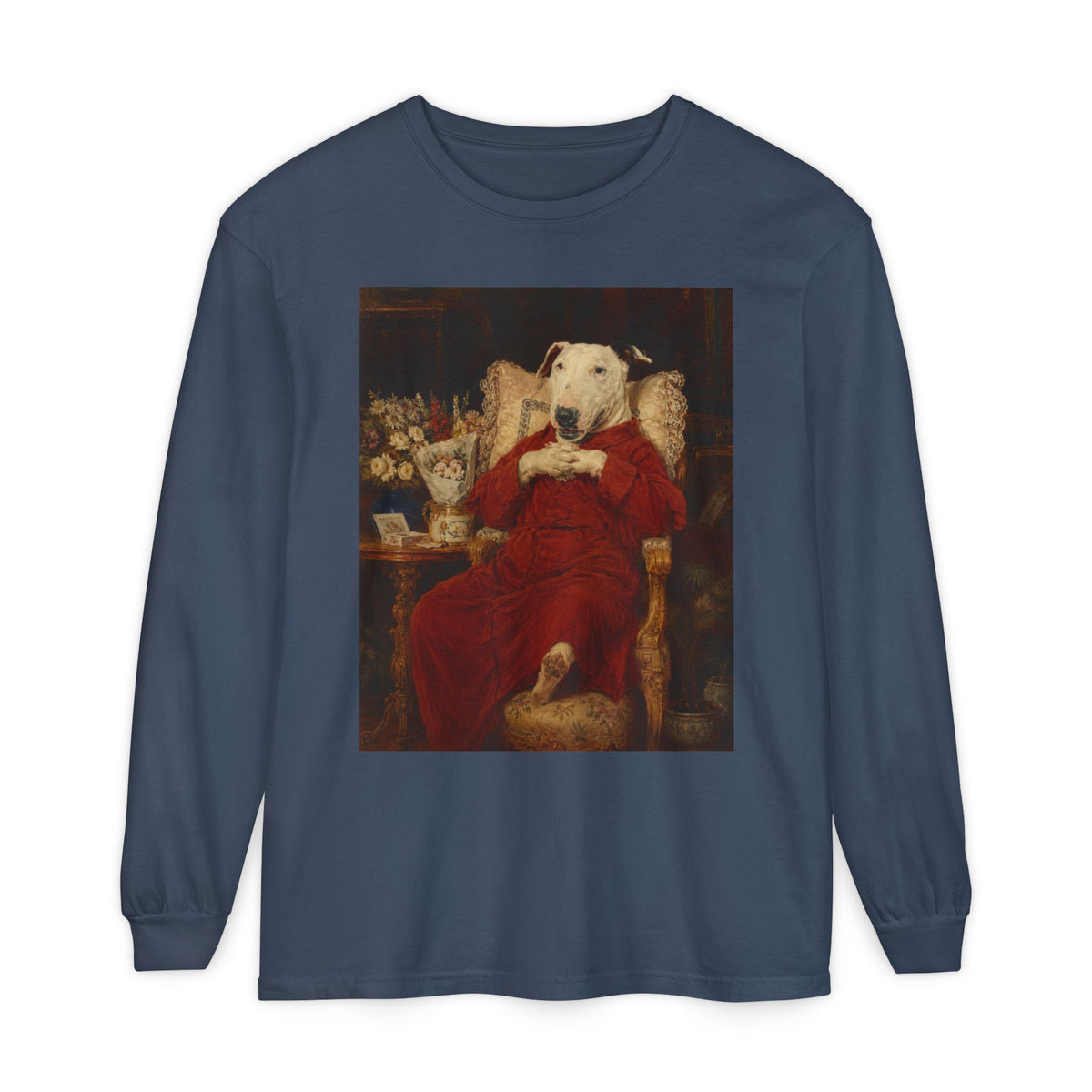 Bull Terrier A Happy Birthday — after Antonio Casanova y Estorach, c.1890 | Long Sleeve
