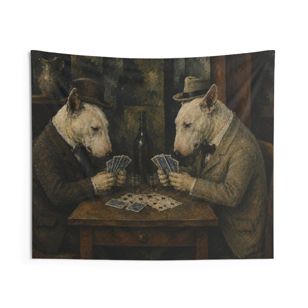 Bull Terrier The Card Players — after Paul Cezanne, c.1895 | Tapestry