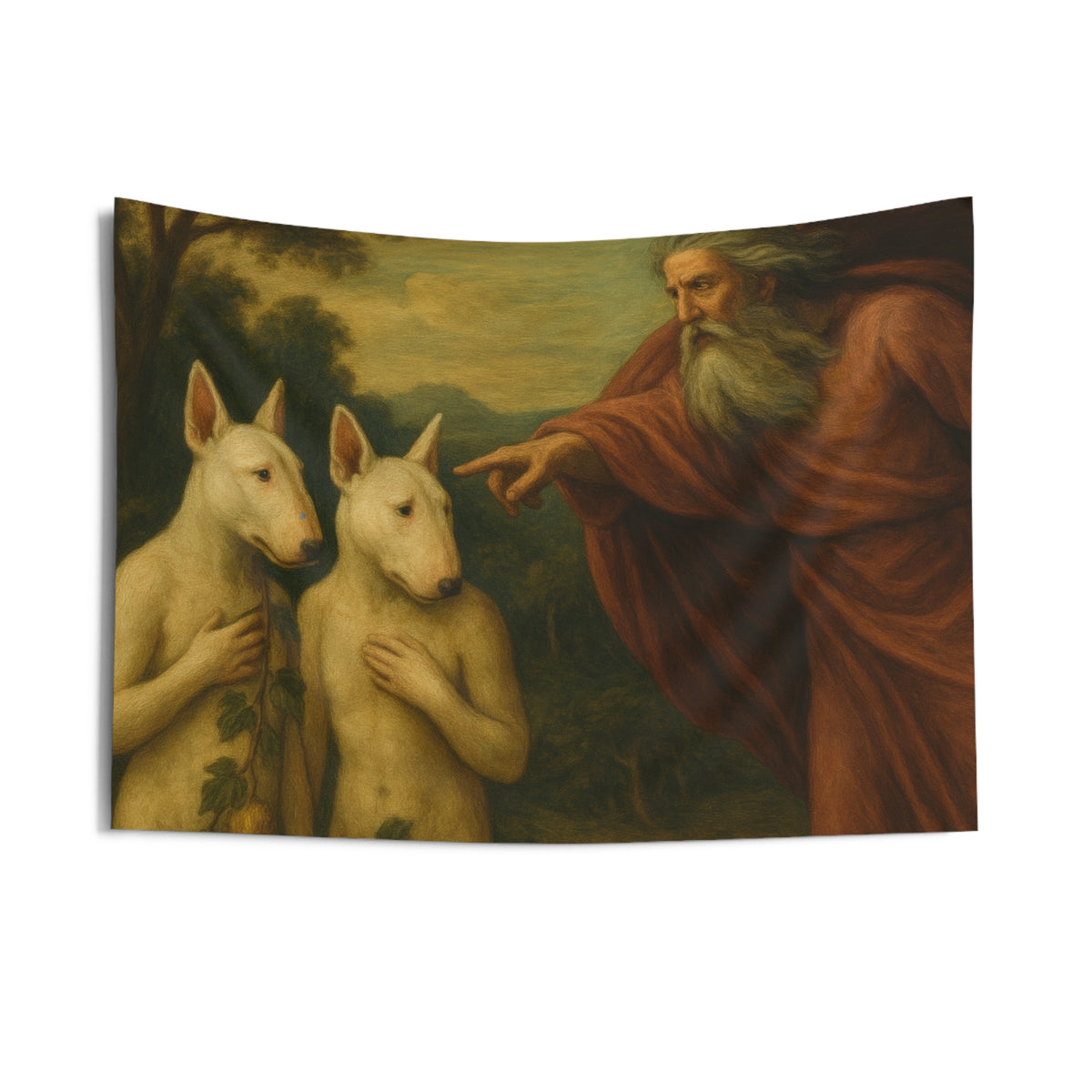 Bull Terrier The Rebuke of Adam and Eve — after Domenichino, 1626 | Tapestry