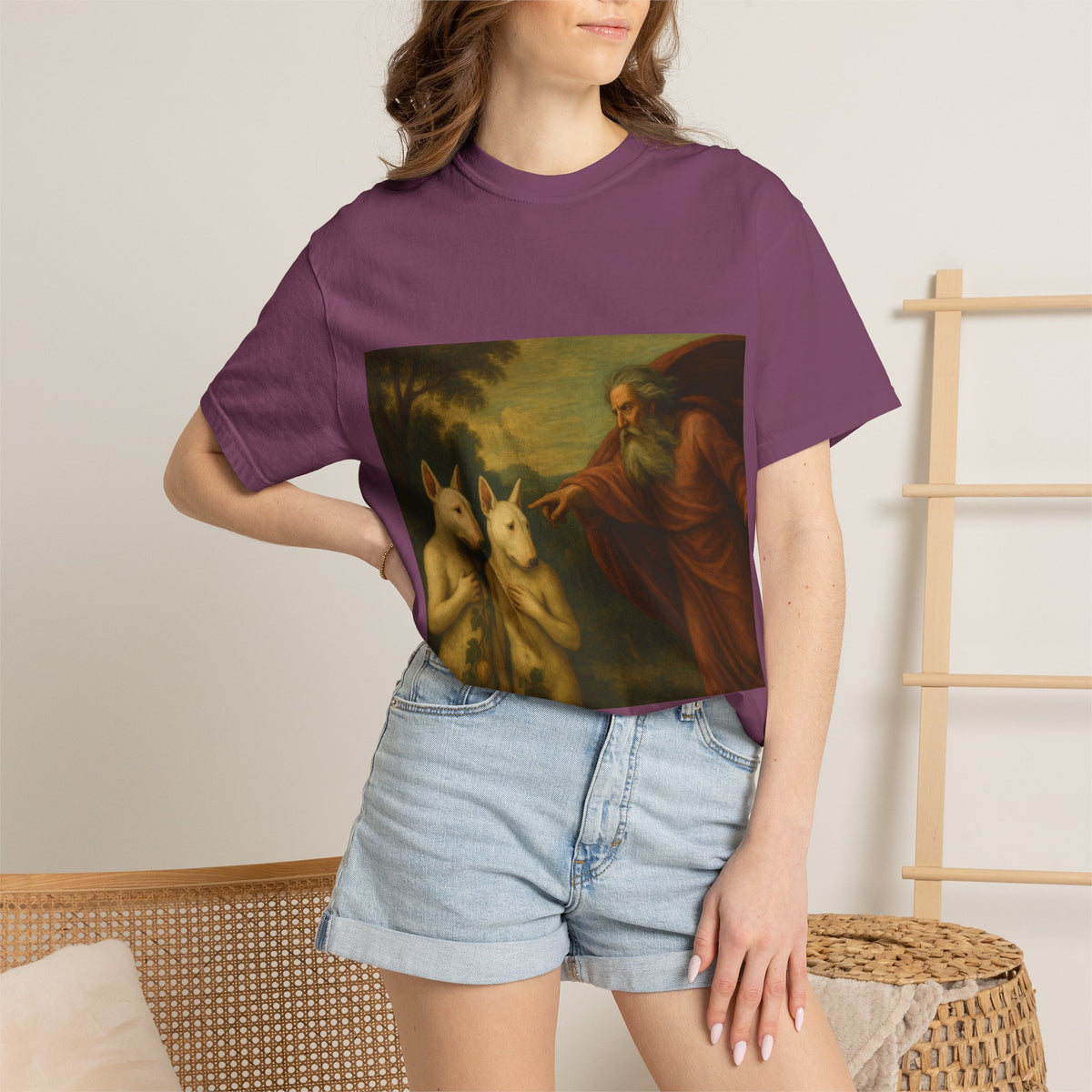 Bull Terrier The Rebuke of Adam and Eve — after Domenichino, 1626 | Garment-Dyed Tee