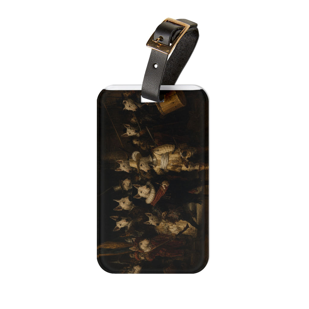 Bull Terrier The Night Watch — after Rembrandt van Rijn, 1642 | Luggage Tag