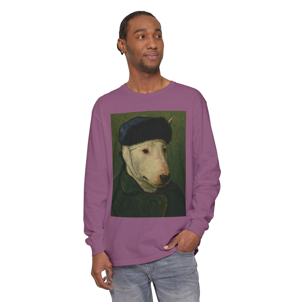 Bull Terrier Self-Portrait with Bandaged Ear — after Vincent van Gogh, 1889 | Long Sleeve