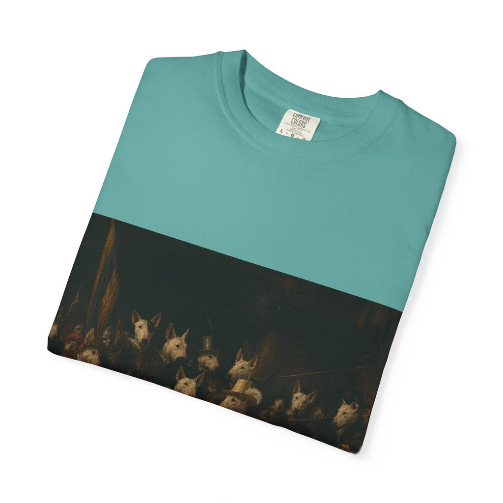 Bull Terrier The Night Watch — after Rembrandt van Rijn, 1642 | Garment-Dyed Tee