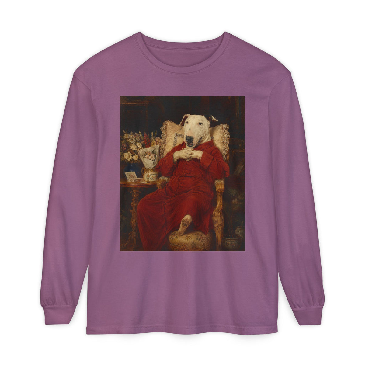 Bull Terrier A Happy Birthday — after Antonio Casanova y Estorach, c.1890 | Long Sleeve