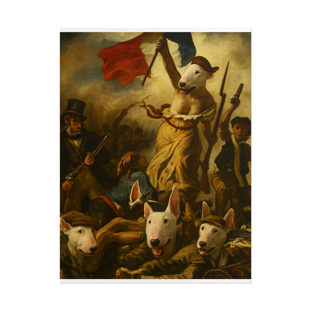 Bull Terrier Liberty Leading The People — after Eugene Delacroix, 1830 | Print