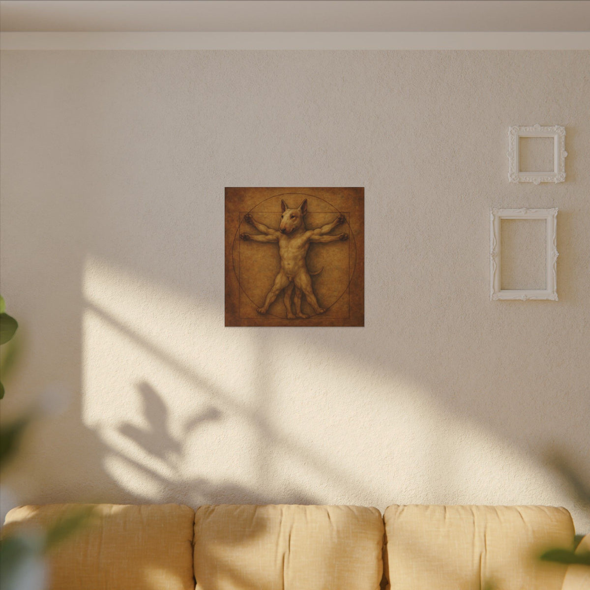 Bull Terrier Vitruvian Man — after Leonardo da Vinci, c.1490 | Canvas