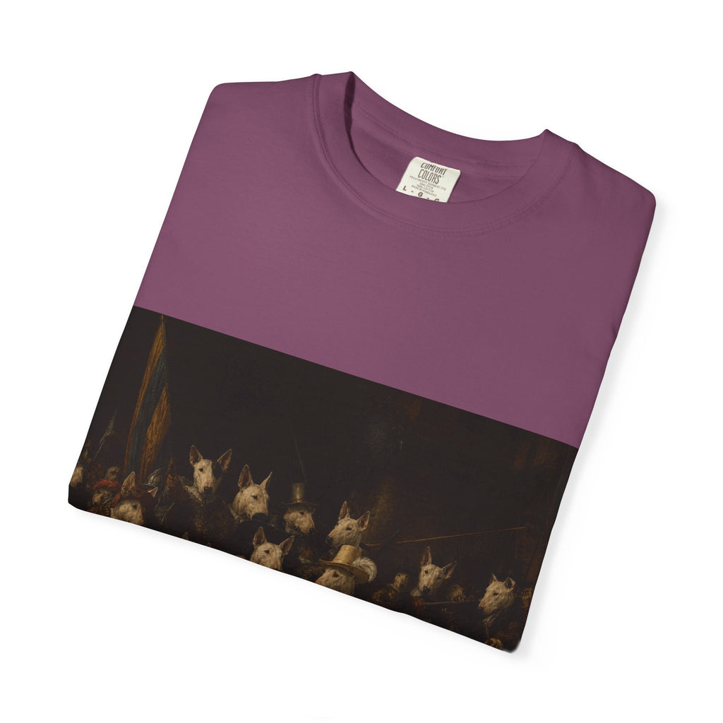 Bull Terrier The Night Watch — after Rembrandt van Rijn, 1642 | Garment-Dyed Tee