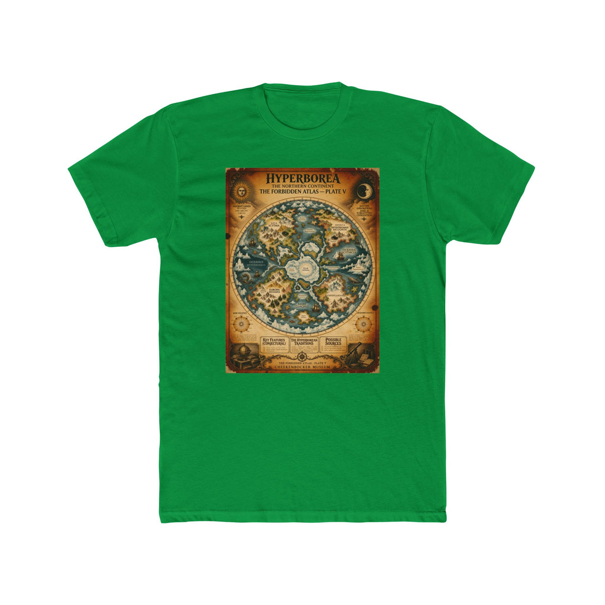 Hyperborea, The Forbidden Atlas Plate V | Unisex Cotton Crew Tee