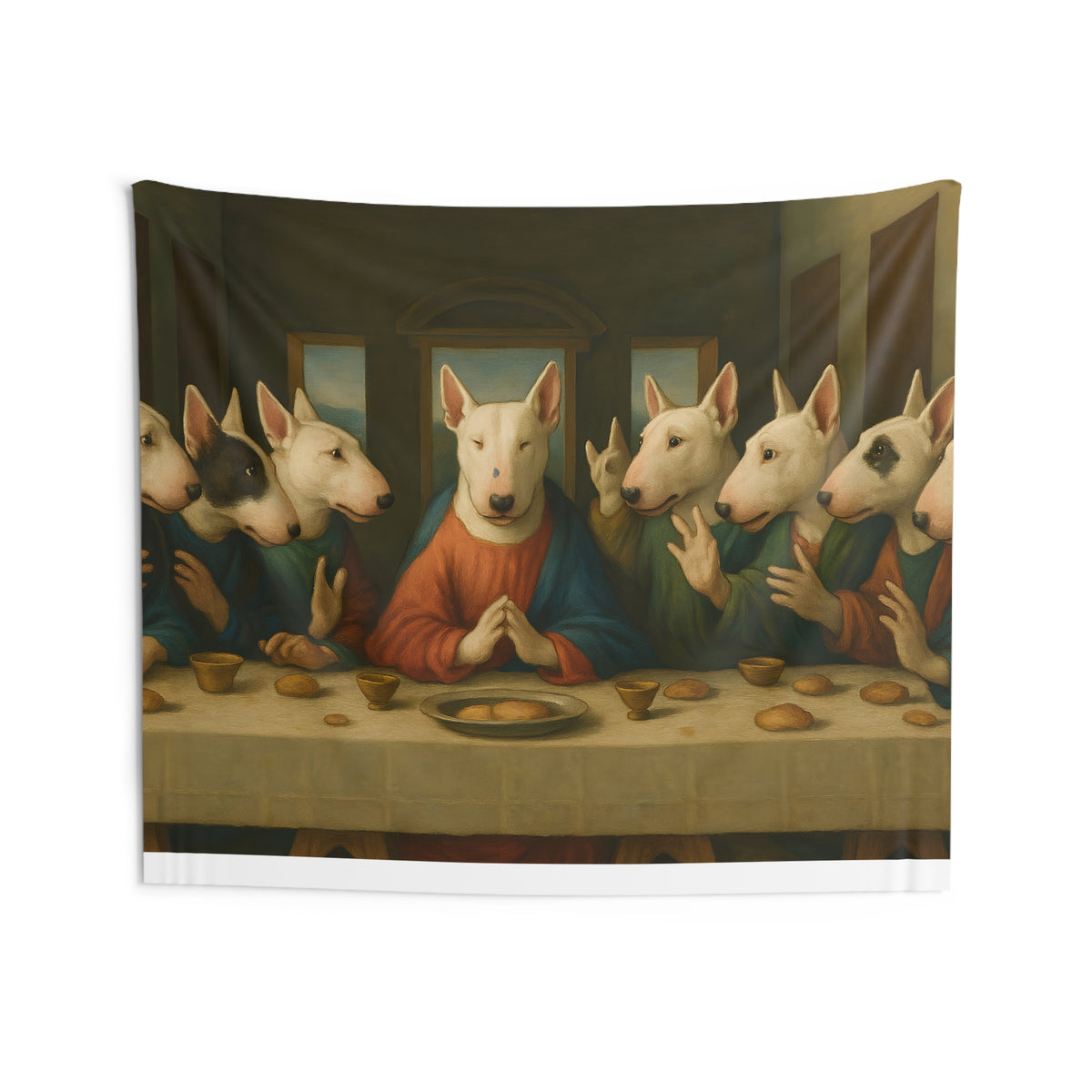 Bull Terrier The Last Supper — after Leonardo da Vinci, 1498 | Tapestry